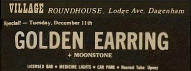 Golden Earring show ad December 11 1973 Dagenham - Roundhouse